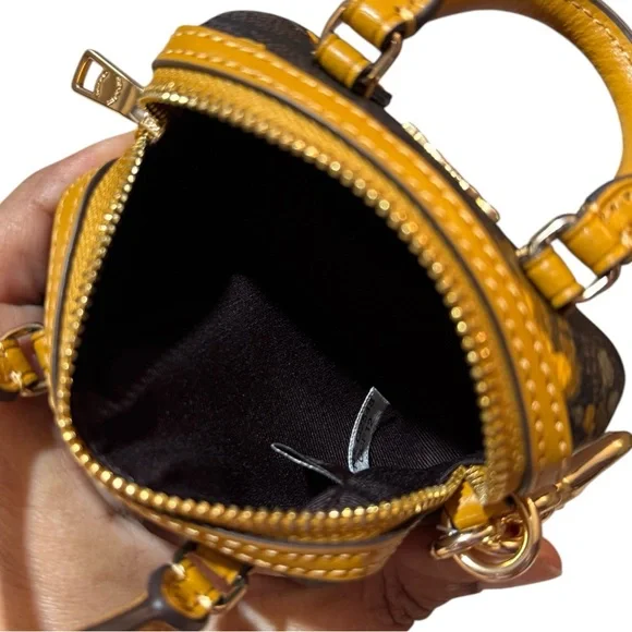 Coach Mini Rowan Bag Charm in Signature Canvas with Floral Print, NWT - Picture 7 of 9